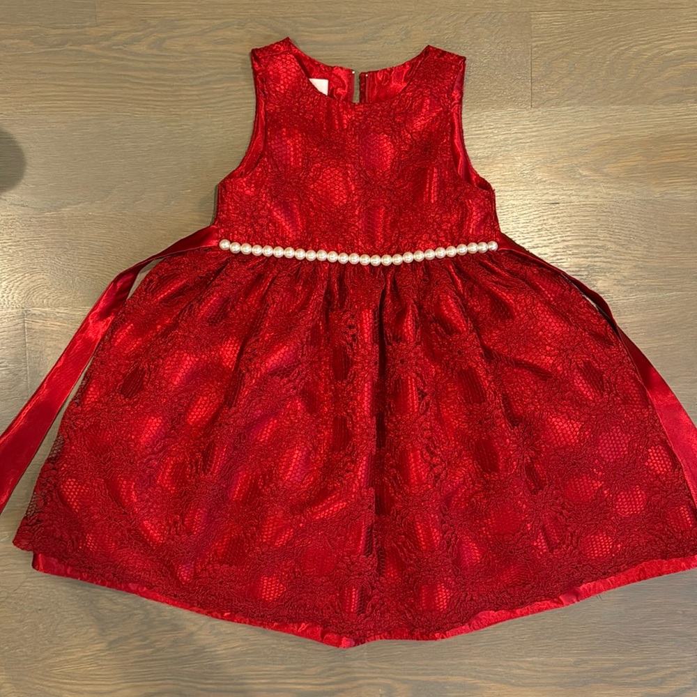 Beautiful ruby red lace dress
